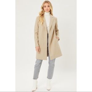 Oatmeal Long Line Coat